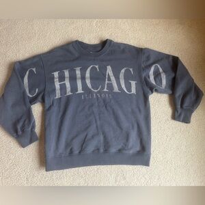 Hollister grayish blue oversized crewneck.